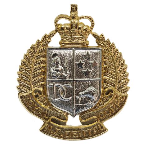 Royal New Zealand Dental Corps Anodised Staybrite Cap Badge