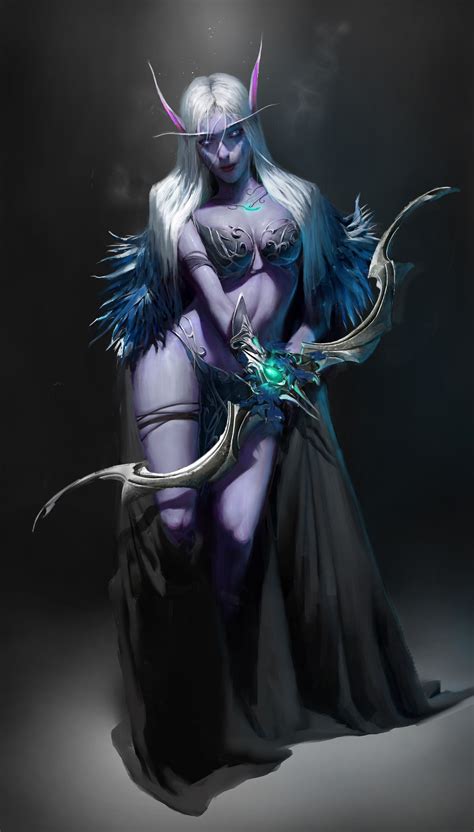 Night Elf By Charles Chai Digitalart Warcraft Art Fantasy Art