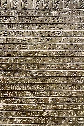 Ancient Egyptian Hieroglyphic Cuneiform Writing Stock Photo Image Of