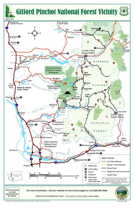 National Forest National Forest Washington Map