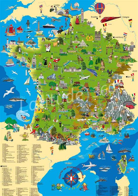 Carte Touristique De France ≡ Voyage Carte Plan