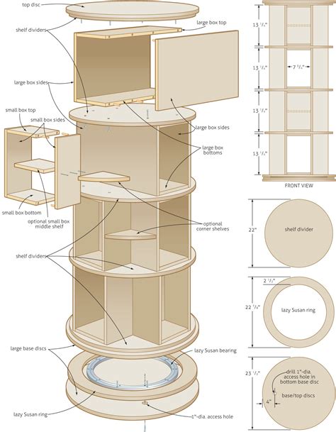 Circular Rotating Bookcase Plans Woodworking Edge