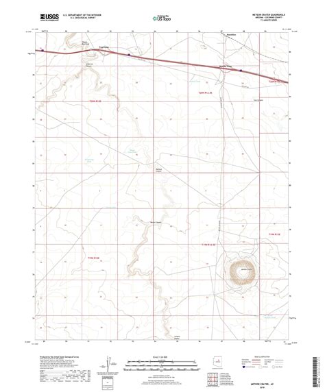 Mytopo Meteor Crater Arizona Usgs Quad Topo Map