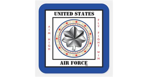 Air Force Lieutenant Colonel Ltc O 5 Square Sticker Zazzle