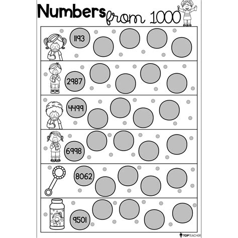 Numbers From 1000 Worksheet Top Teacher