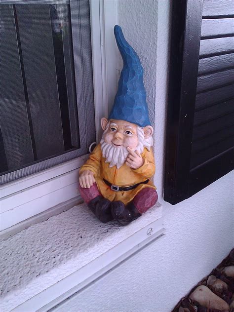Rare Blue Hat Gnome Probably Visiting A Friend Here In The States