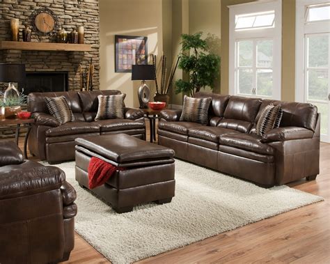 You must make a selection as per the size of your room. Brown Bonded Leather Sofa Set Casual Living Room Furniture w/ Accent Pillows