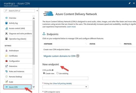 Enable Azure Cdn Directly From Azure Cloud Services Portal Extension