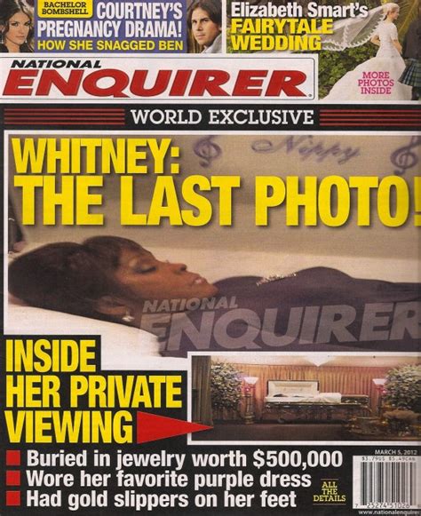 Whitney Houstons Final Casket Photo Published By National Enquirer