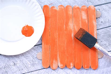 Halloween Jack O Lantern Popsicle Stick Craft For Kids