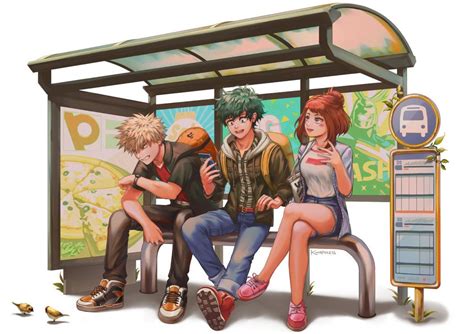 Check all bus schedules, routes, bus stations, and book directly online. BNHA - Bus Stop by Kimopoleis | My hero, Hero academia ...