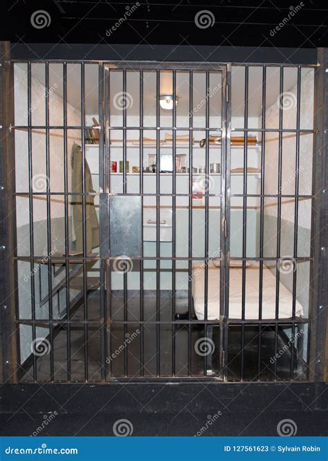 Prison Cell With Jail Iron Bars For Criminals Stock Image Image Of
