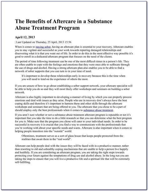 Substance Abuse Treatment Plan Form