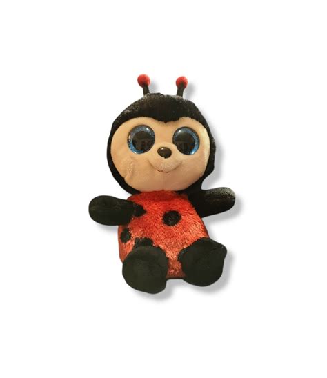 Ty Beanie Boo Izzy Ladybug Plush Glitter Eyes Big Eyed Lady Bug Retired