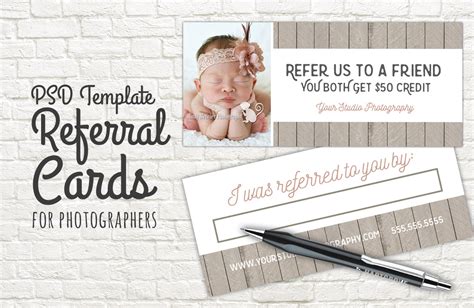 Collection by mary claudette davidson. Referral Card Template Photography ~ Templates on Creative Market