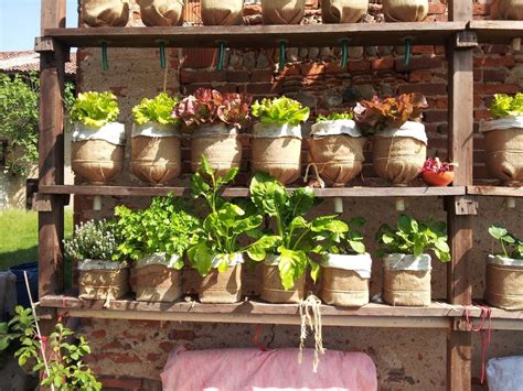 Self Watering Vertical Garden With Recycled Water Bottles