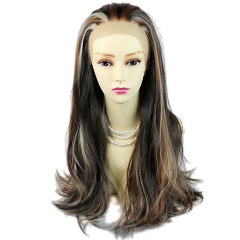 Wiwigs Amazing Lace Front Wig Blonde And Brown And Red Straight Long