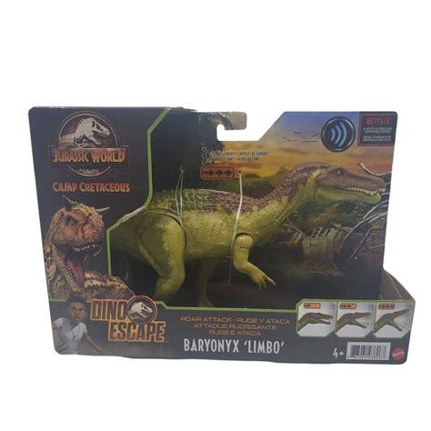 Jurassic World Baryonyx ‘limbo Roar Mattel Camp Cretaceous Dinosaur Escape