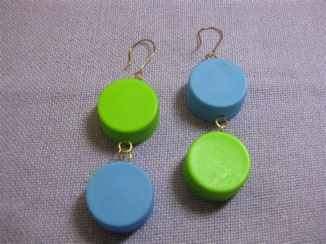 New Jewelry A Day Make Earrings From Plastic Bottle Caps