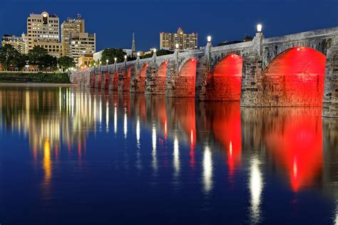 Market Street Bridge Harrisburg Pennsylvania Photograph By Delmas Lehman