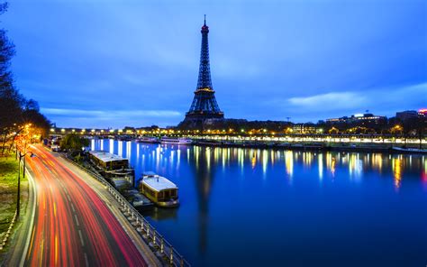 Morning In Paris France Eiffel Tower And River Seine 4k Ultra Hd