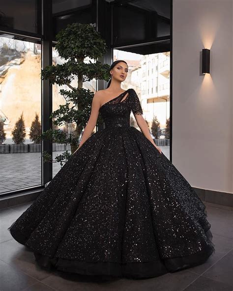 We are going to try to change your perception of the matter! Long Black Evening Dress 2019 Puffy Ball Gown One Shoulder ...