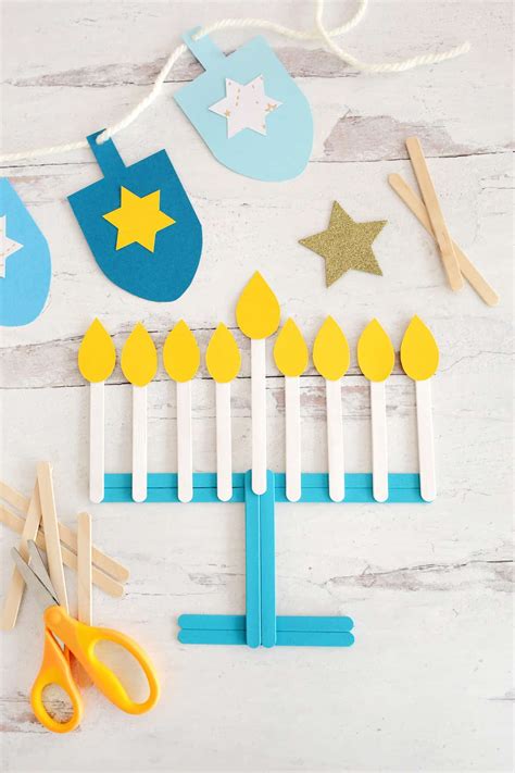 Popsicle Stick Menorah A Fun Hanukkah Craft Childhood Magic