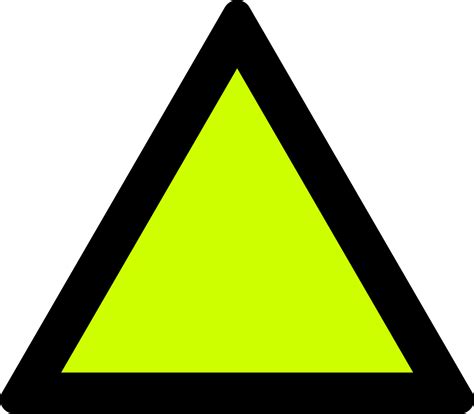 Filetriangle Warning Sign Black And Fluorescent Greensvg