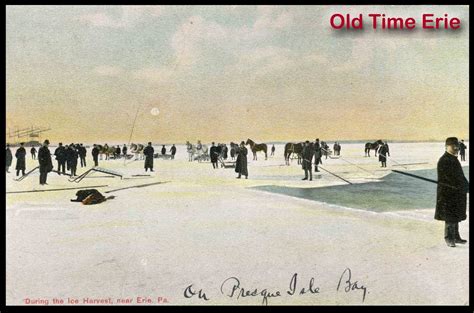 Old Time Erie Ice Harvest On Lake Erie