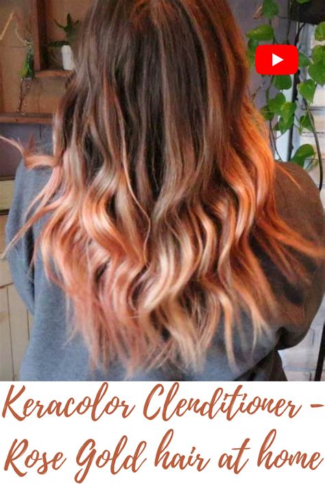 Color hair while you cleanse. Keracolor Clenditioner - How to get Rose Gold HAIR! Before and After in 2020 | Rose gold hair ...