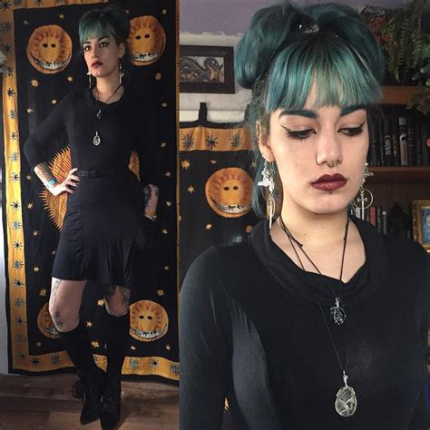 keeping it simple 🍁dress thrifted ootd gothgoth thrifted decor ed design thrift fashion