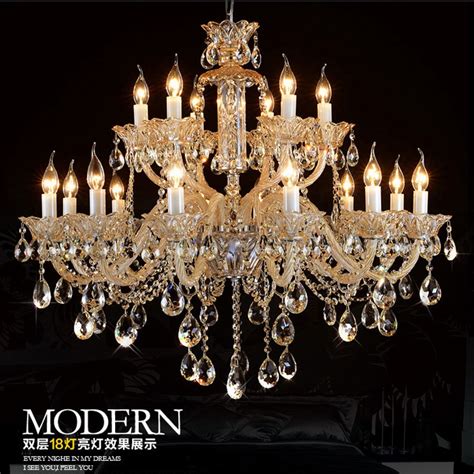 Penthouse Large Crystal Chandelier 18 Arms Antique Candle Chandeliers