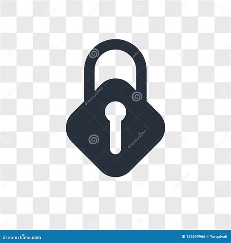 Lock Vector Icon On Transparent Background Lock Logo Design Stock