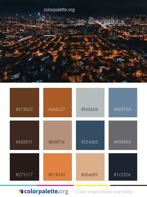 City Cityscape Metropolitan Area Color Palette