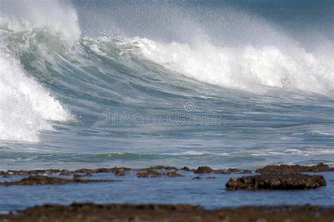 Beautiful Ocean Waves Breaking Onto Shore Stock Photo Image Of Coast