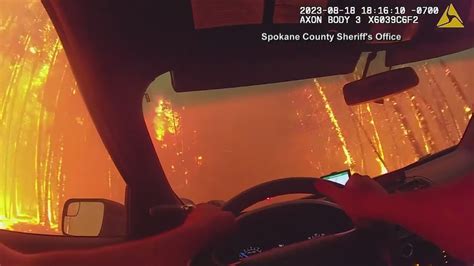 Body Camera Footage Spokane County Deputy Driving Between Massive