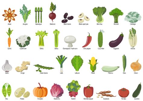 With hundreds of different varieties and types to choose from the summer months arrive in june, long days and warm weather so this is one of the busiest times in interest in grows your own continues to rise and growing your own tasty and healthy fruit and veg at. Design elements - Vegetables | Food - Vector stencils ...