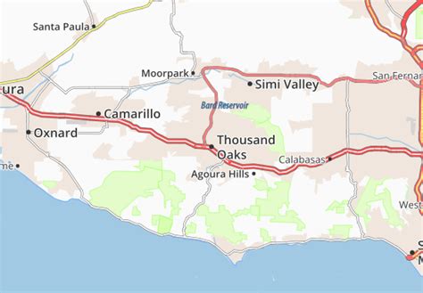 Michelin Thousand Oaks Map Viamichelin