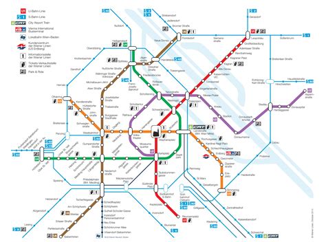 Wien metro karta 2016 Wien Österrike tunnelbana karta Österrike