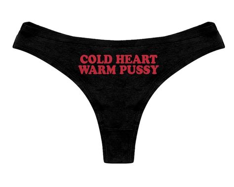 Cold Heart Warm Pussy Panties Funny Sexy Slutty Bachelorette Etsy