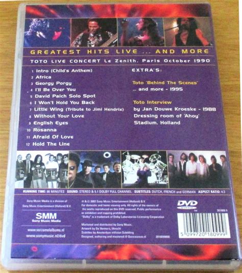 Toto Greatest Hits Live And More Dvd Subterania