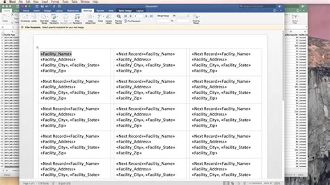 How To Create Mailing Labels Mail Merge Using Excel And Word From
