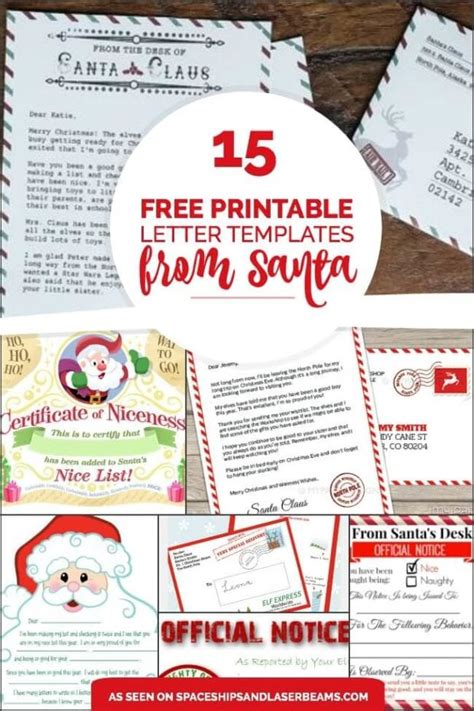15 Free Printable Letters From Santa Templates Spaceships And Laser Beams