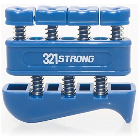 Finger Strengthener And Hand Exerciser For Guitar Piano Or Therapy Blue With Bonus 4k