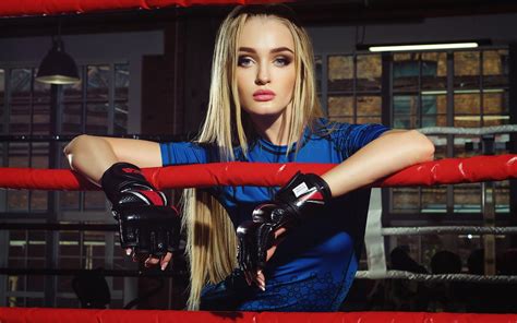 1080p Ropes Boxing Girl T Shirt Gloves The Ring Beautiful