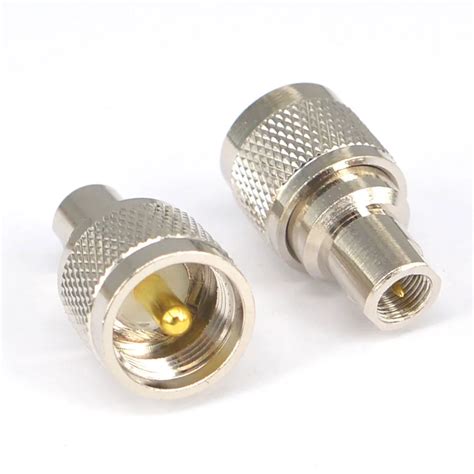 2 Pieces Uhf Male To Fme Male Connector Converter Rf Straight Coaxial