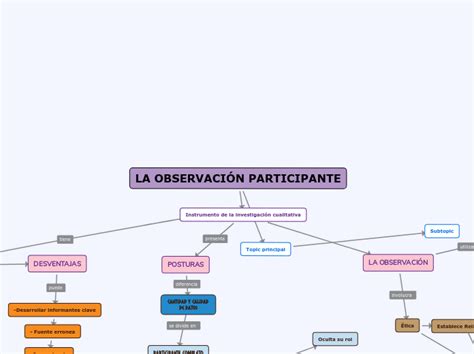 La ObservaciÓn Participante Mind Map