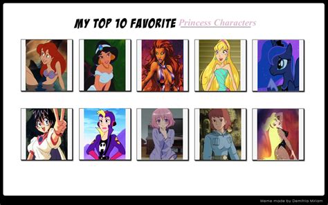 My Top 10 Favorite Princess Characters By Cartoonsbest On Deviantart