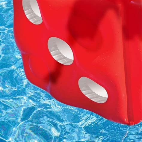 Swimline Tumbling Dice Inflatable Cube Ride On Swimming Pool Float Red