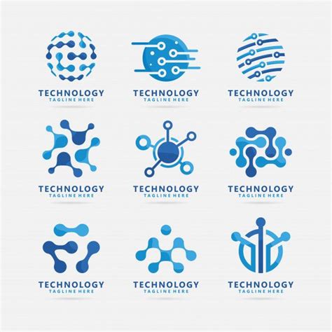 Premium Vector Collection Of Technology Logo Design Technology
